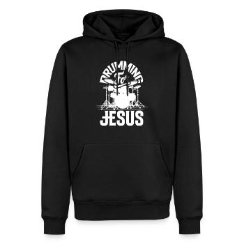 Schlagzeug Schlagzeuger Geschenk - Männer Premium Bio Hoodie - Schwarz - Vorne - Nico (187cm)