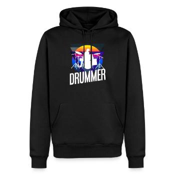 Schlagzeug Schlagzeuger Geschenk - Männer Premium Bio Hoodie - Schwarz - Vorne - Nico (187cm)