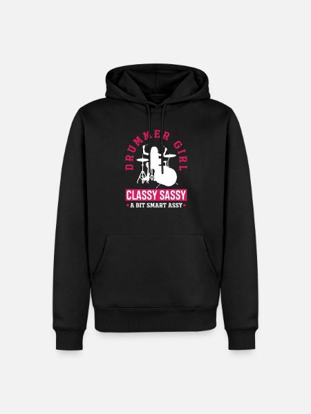 Girl Drums Drummer Gift - Men’s Premium Organic Hoodie - black