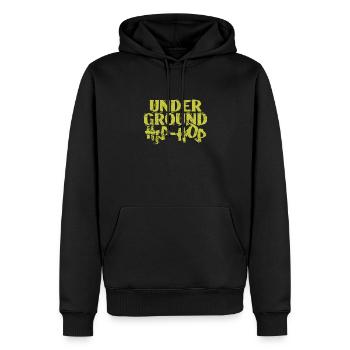 Under Ground Hip Hop Musikrichtung Rap - Männer Premium Bio Hoodie - Schwarz - Vorne - Nico (187cm)