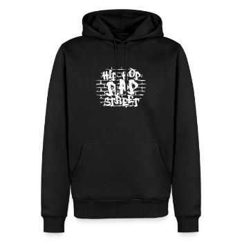 Hip Hop Rap Street Musikrichtung Rap - Männer Premium Bio Hoodie - Schwarz - Vorne - Nico (187cm)