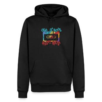 Rap de genre de musique hip-hop old school - Sweat à capuche Premium bio Homme - noir - Devant - Nico (187cm)