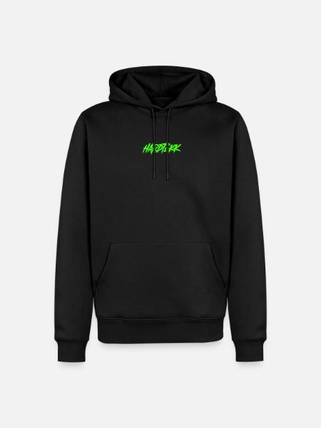 Hardtekk Green Techno Party Raver Outfit - Sweat à capuche Premium bio Homme - noir