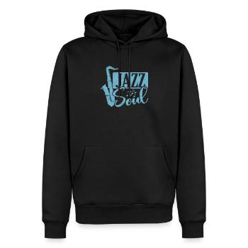 Jazz Soul Musik Saxophon Blues and Soul - Männer Premium Bio Hoodie - Schwarz - Vorne - Nico (187cm)