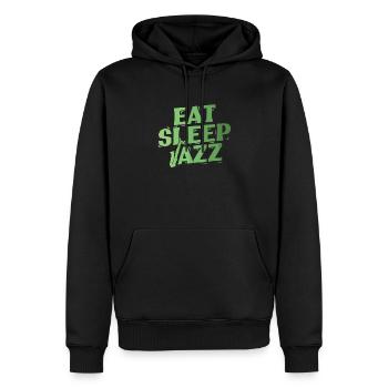 Eat Sleep Jazz Saxophon Improvisiert - Männer Premium Bio Hoodie - Schwarz - Vorne - Nico (187cm)