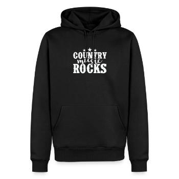 Country Music rocks USA Amerika Cowboys - Männer Premium Bio Hoodie - Schwarz - Vorne - Nico (187cm)
