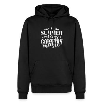 Summer means Country Music USA Amerika Cowboys - Männer Premium Bio Hoodie - Schwarz - Vorne - Nico (187cm)