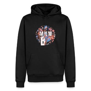 Ohne Musik würde das Leben B Flat Zitat - Männer Premium Bio Hoodie - Schwarz - Vorne - Nico (187cm)