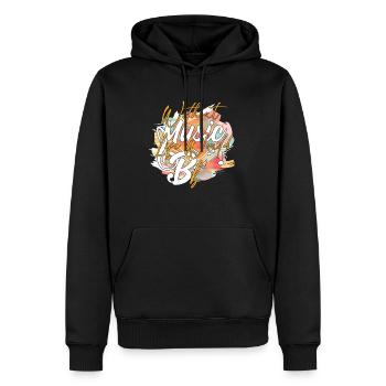 Ohne Musik würde das Leben B Flat Zitat - Männer Premium Bio Hoodie - Schwarz - Vorne - Nico (187cm)