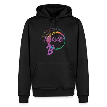 Ohne Musik würde das Leben B Flat Zitat - Männer Premium Bio Hoodie - Schwarz - Vorne - Nico (187cm)