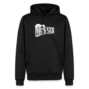 No hate just Blues Musik Trompete - Männer Premium Bio Hoodie - Schwarz - Vorne - Nico (187cm)