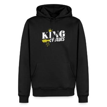 Roi du Blues Chanteur de trompette - Sweat à capuche Premium bio Homme - noir - Devant - Nico (187cm)