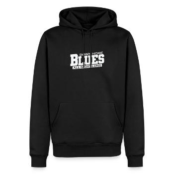 Down Home loose all Night long Music - Sweat à capuche Premium bio Homme - noir - Devant - Nico (187cm)