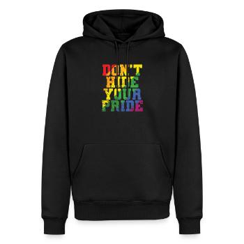 Don't Hide your Pride LGBT Toleranz bunt - Männer Premium Bio Hoodie - Schwarz - Vorne - Nico (187cm)