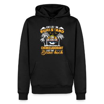 Ruhestand Lustig für Chemielaborant Rentner - Männer Premium Bio Hoodie - Schwarz - Vorne - Nico (187cm)