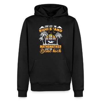 Ruhestand Lustig für Mathematiker Rentner Abschied - Männer Premium Bio Hoodie - Schwarz - Vorne - Nico (187cm)