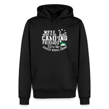 Nous sommes plus que de simples amis de camping - Sweat à capuche Premium bio Homme - noir - Devant - Nico (187cm)