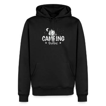 Camping Tribe Holiday Freedom Campfire - Sweat à capuche Premium bio Homme - noir - Devant - Nico (187cm)