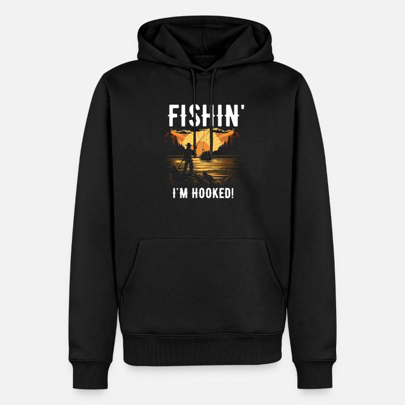 Pêcheur pêcheur pêcheur - Sweat à capuche Premium bio Homme - noir