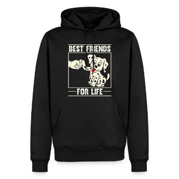 Amis Dalmatian Dog Lovers Puppy - Sweat à capuche Premium bio Homme - noir - Devant - Nico (187cm)