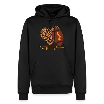 Football Cheetah Femmes Fan de football américain - Sweat à capuche Premium bio Homme - noir - Devant - Nico (187cm)