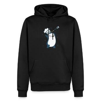 Penguin est un chef animal antarctique - Sweat à capuche Premium bio Homme - noir - Devant - Nico (187cm)