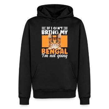 If I Cant Bring My Bengal Cat I'm Not Going Funny - Men’s Premium Organic Hoodie - black - Front - Nico (187cm)