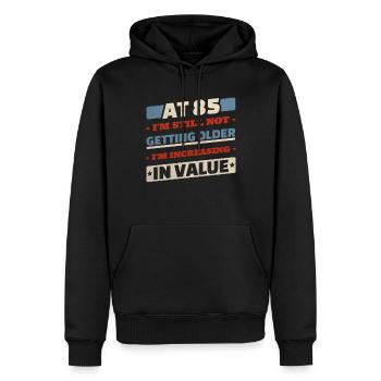 85-Jähriger wird nicht älter Zitate 85. Geburtstag - Männer Premium Bio Hoodie - Schwarz - Vorne - Nico (187cm)
