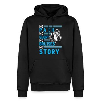 Drôle de joueur de football Entraîneur de football américain - Sweat à capuche Premium bio Homme - noir - Devant - Nico (187cm)