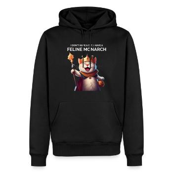 Drôle de maman chat - Sweat à capuche Premium bio Homme - noir - Devant - Nico (187cm)