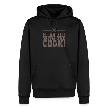 Ne plaisantez pas avec la cuisine de loisir Cook Koch - Sweat à capuche Premium bio Homme - noir - Devant - Nico (187cm)