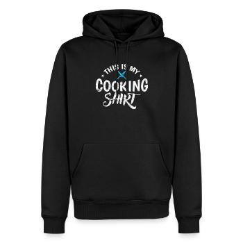 This is my Cooking Design Cook Food Kitchen - Men’s Premium Organic Hoodie - black - Front - Nico (187cm)
