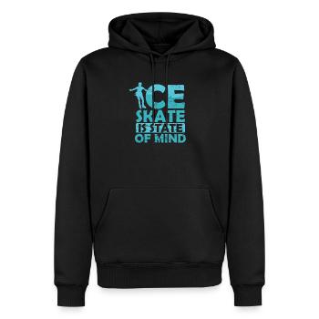 Le patin à glace est un état d’ - Sweat à capuche Premium bio Homme - noir - Devant - Nico (187cm)