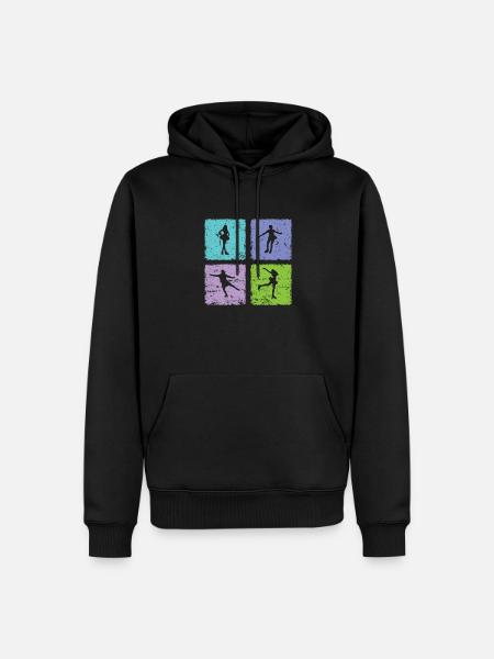 Schlittschuh laufen Sportart im Winter - Männer Premium Bio Hoodie - Schwarz