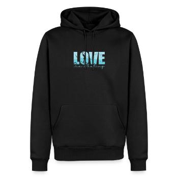 Love Ice Skating Schlittschuhlaufen Eisbahn - Männer Premium Bio Hoodie - Schwarz - Vorne - Nico (187cm)