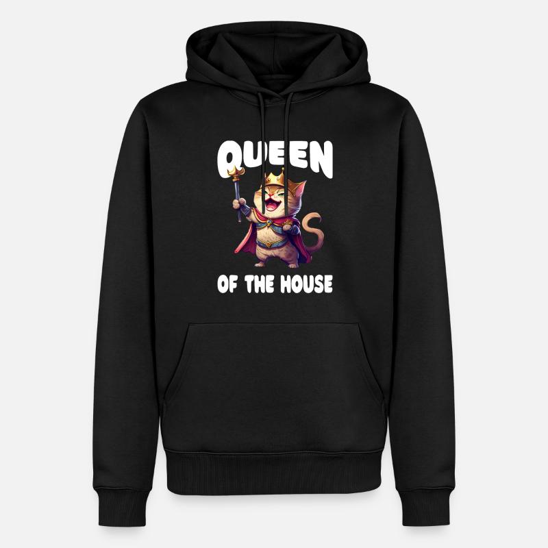 Maman chatte fière - Sweat à capuche Premium bio Homme - noir