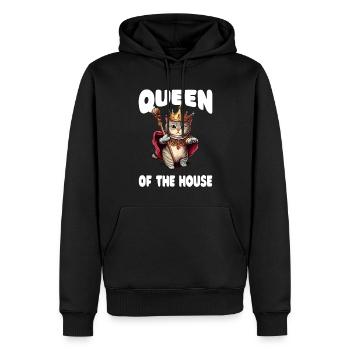 Katzenbesitzer Lustiges Sprichwort Katzenmutter - Männer Premium Bio Hoodie - Schwarz - Vorne - Nico (187cm)