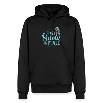 M. Snow it all Snow Winter Season - Sweat à capuche Premium bio Homme - noir - Devant - Nico (187cm)