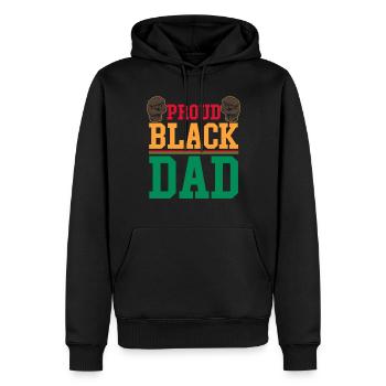 Afrikanischer Vater Afrika König Afro Stolz - Männer Premium Bio Hoodie - Schwarz - Vorne - Nico (187cm)