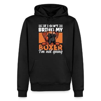 If I Can't Bring My Boxer I'm Not Going Funny - Men’s Premium Organic Hoodie - black - Front - Nico (187cm)