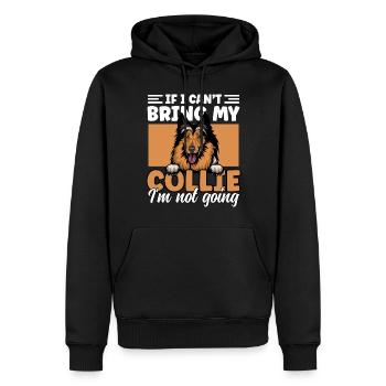 If I Can't Bring My Collie I'm Not Going Funny - Men’s Premium Organic Hoodie - black - Front - Nico (187cm)