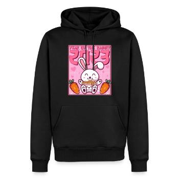 Année Du Lapin 2023 Ramen Pink Kawaii - Sweat à capuche Premium bio Homme - noir - Devant - Nico (187cm)