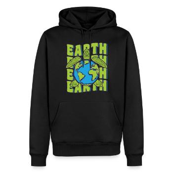 Groovy Planet Earth Day Sea Turtle Lover Ocean - Sweat à capuche Premium bio Homme - noir - Devant - Nico (187cm)