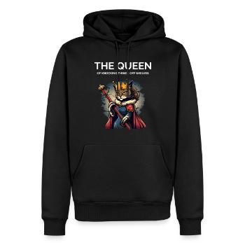 Pelz Eltern Kätzchen Katze Papa Katze Mama - Männer Premium Bio Hoodie - Schwarz - Vorne - Nico (187cm)