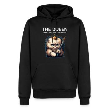 Katzenbesitzer Lustiges Sprichwort Katzenmutter - Männer Premium Bio Hoodie - Schwarz - Vorne - Nico (187cm)