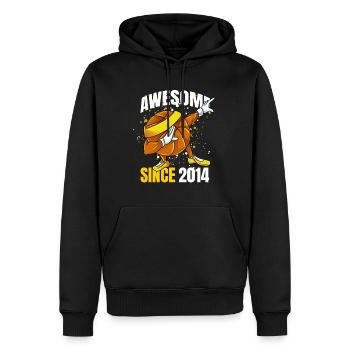 Awesome seit 2014 - 9. Basketball-Geburtstag - Männer Premium Bio Hoodie - Schwarz - Vorne - Nico (187cm)