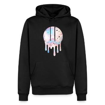 Mond Kawaii Hexe Pastell Goth - Männer Premium Bio Hoodie - Schwarz - Vorne - Nico (187cm)