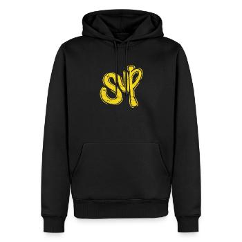 SUP Wasser Stand up Paddle Sommersport - Männer Premium Bio Hoodie - Schwarz - Vorne - Nico (187cm)