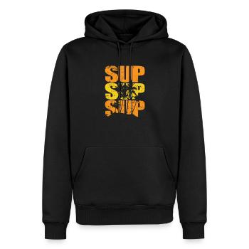SUP avec Palm Stand up Paddle Sport - Sweat à capuche Premium bio Homme - noir - Devant - Nico (187cm)