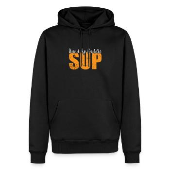 SUP Stand up Paddle Balance Sportart - Männer Premium Bio Hoodie - Schwarz - Vorne - Nico (187cm)